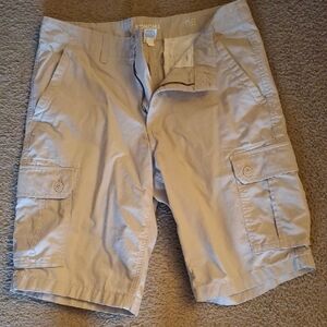 SONOMA Men's Beige Cargo Shorts with Button Flap Pockets